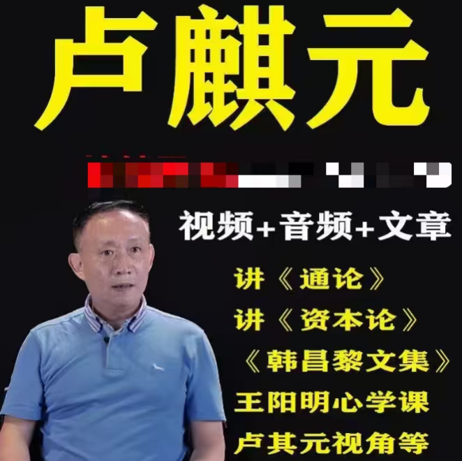 卢麒元讲资本论王阳明心理学全套合集
