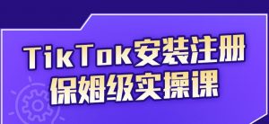 疯人院TikTok安装注册保姆级实操课