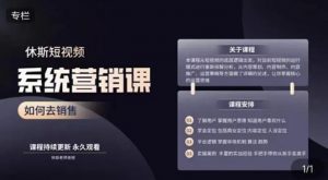 休斯短视频系统运营大课