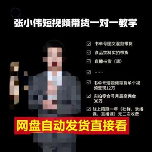 张小伟短视频书单号带货一对一教学