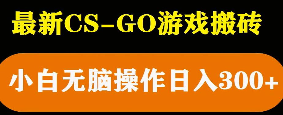 最新csgo游戏搬砖游戏，无需挂机小白无脑也能日入300+