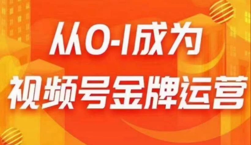 从0-1成为视频号金牌运营，微信运营/账号内容/选品组货/直播全案/起号策略