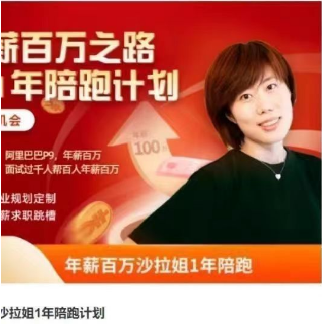 沙拉姐-通往年薪百万之路陪跑计划课