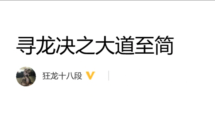 狂龙十八段《原点1+2、寻龙诀、寻坑诀》PDF文章