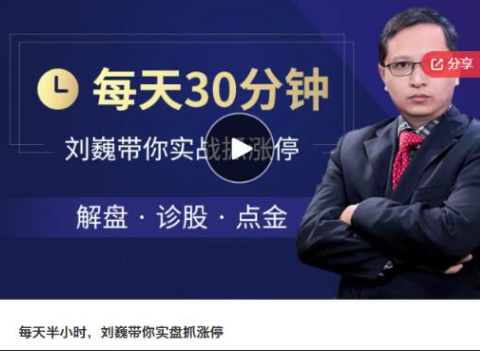 每天半小时，刘巍带你实盘抓涨停视频课（25节全）