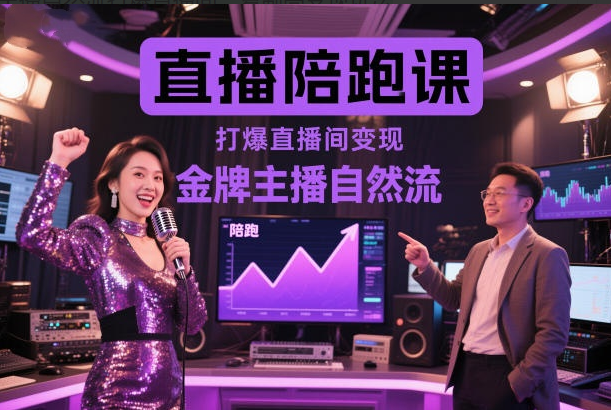 姜姜的直播陪跑课，金牌主播自然流打爆直播间，复制高变现玩法
