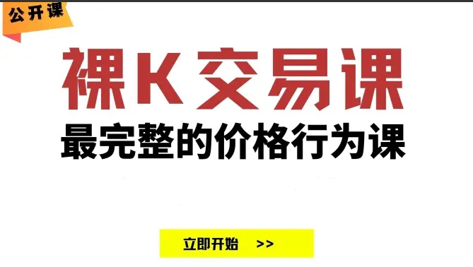 TRADER K|老K 裸K交易课价格行为交易思路策略公开课18节 成为合格的交易员