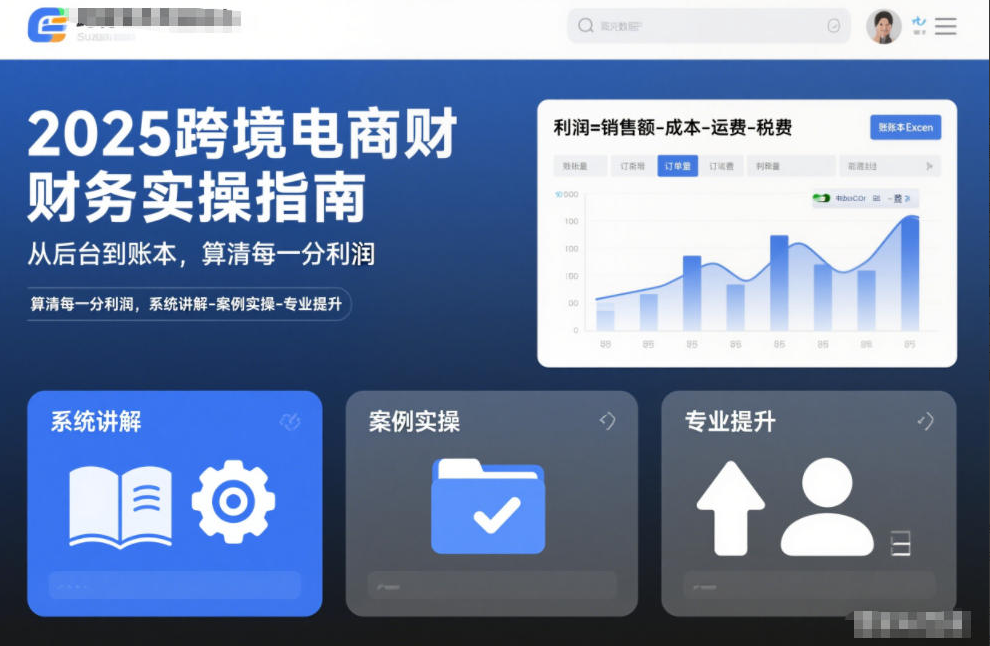 跨境电商财务实操指南，从后台到账本，算清每一分利润，系统讲解-案例实操-专业提升